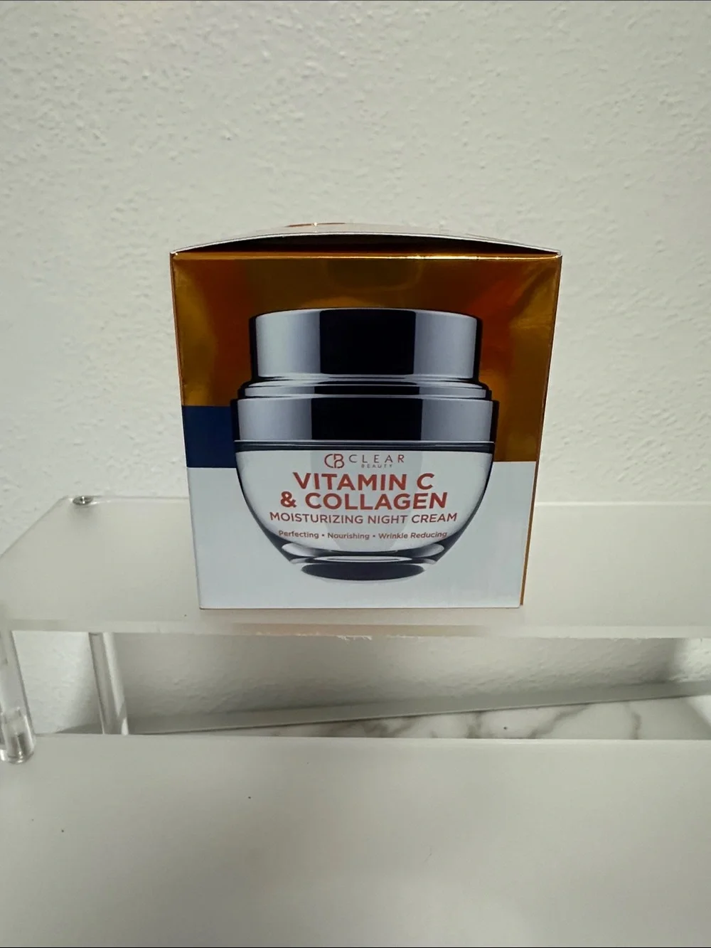Vitamin C & Collagen Moisturizing Night Cream - Gold/White